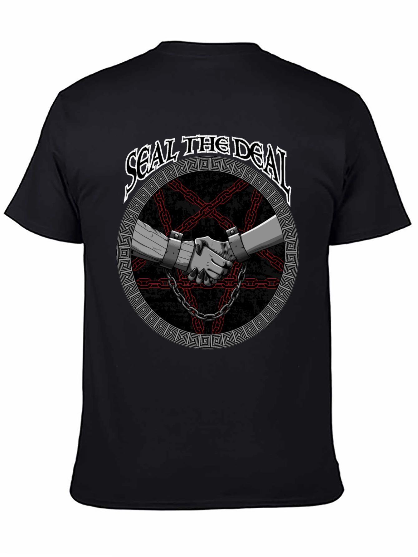 Seal The Deal Graphic Print Black T-Shirt