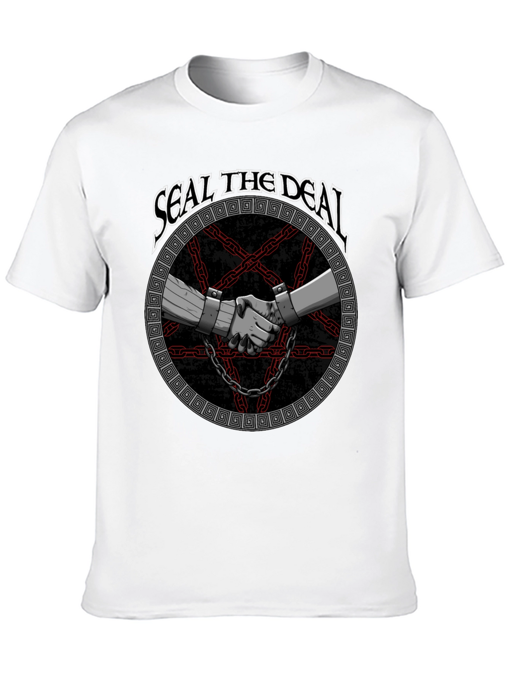 Seal The Deal Graphic Print Black T-Shirt