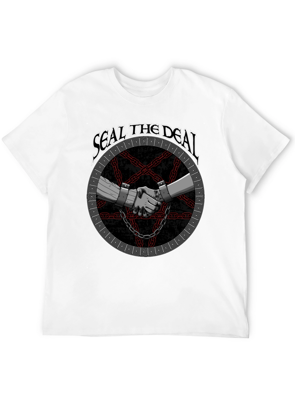 Seal The Deal Graphic Print Black T-Shirt