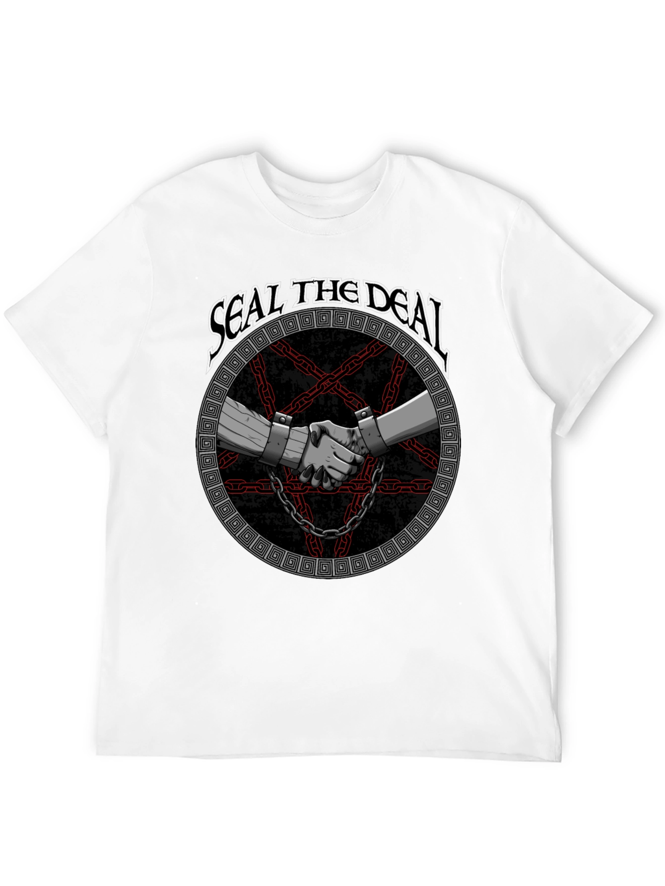 Seal The Deal Graphic Print Black T-Shirt
