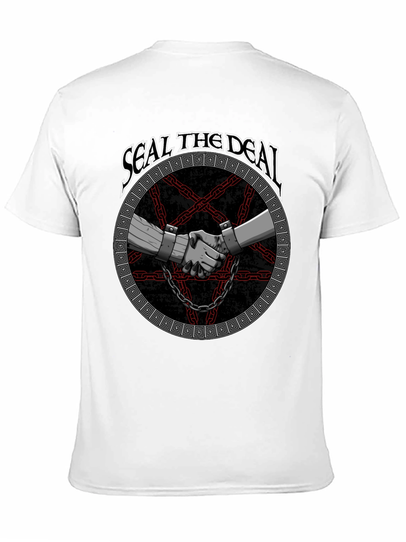 Seal The Deal Graphic Print Black T-Shirt