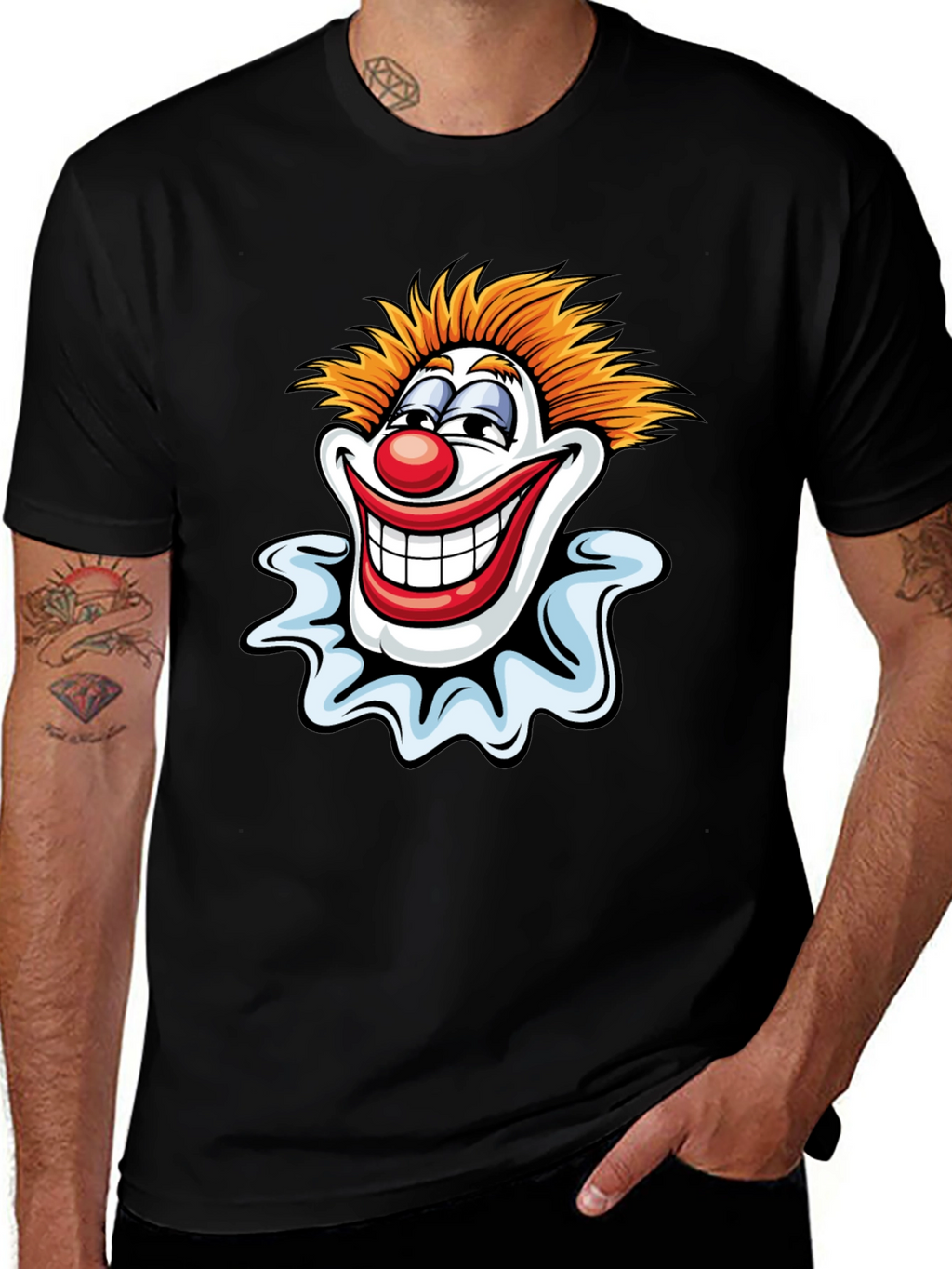 Clown Graphic Tee - Mens Black T-Shirt