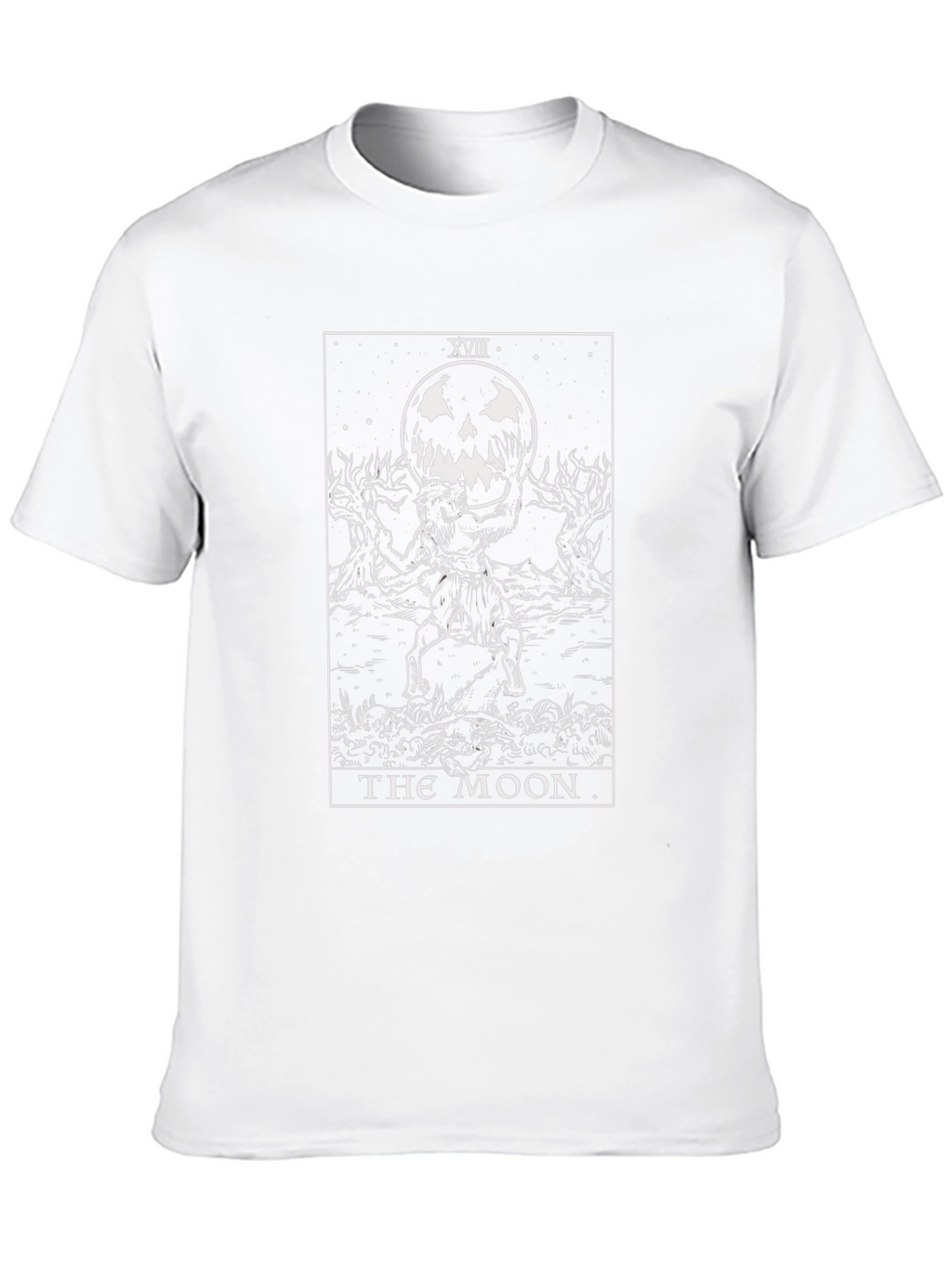 The Moon Tarot Card Graphic Black T-Shirt