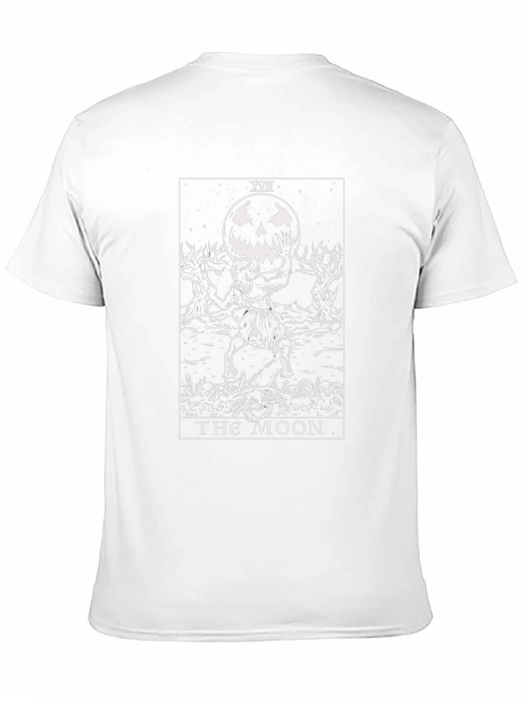The Moon Tarot Card Graphic Black T-Shirt