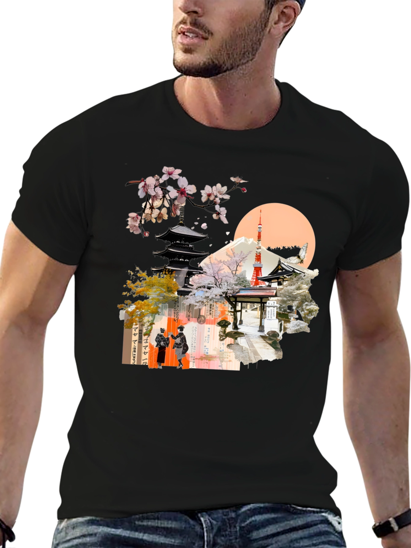 Japanese Inspired Graphic Print Tee