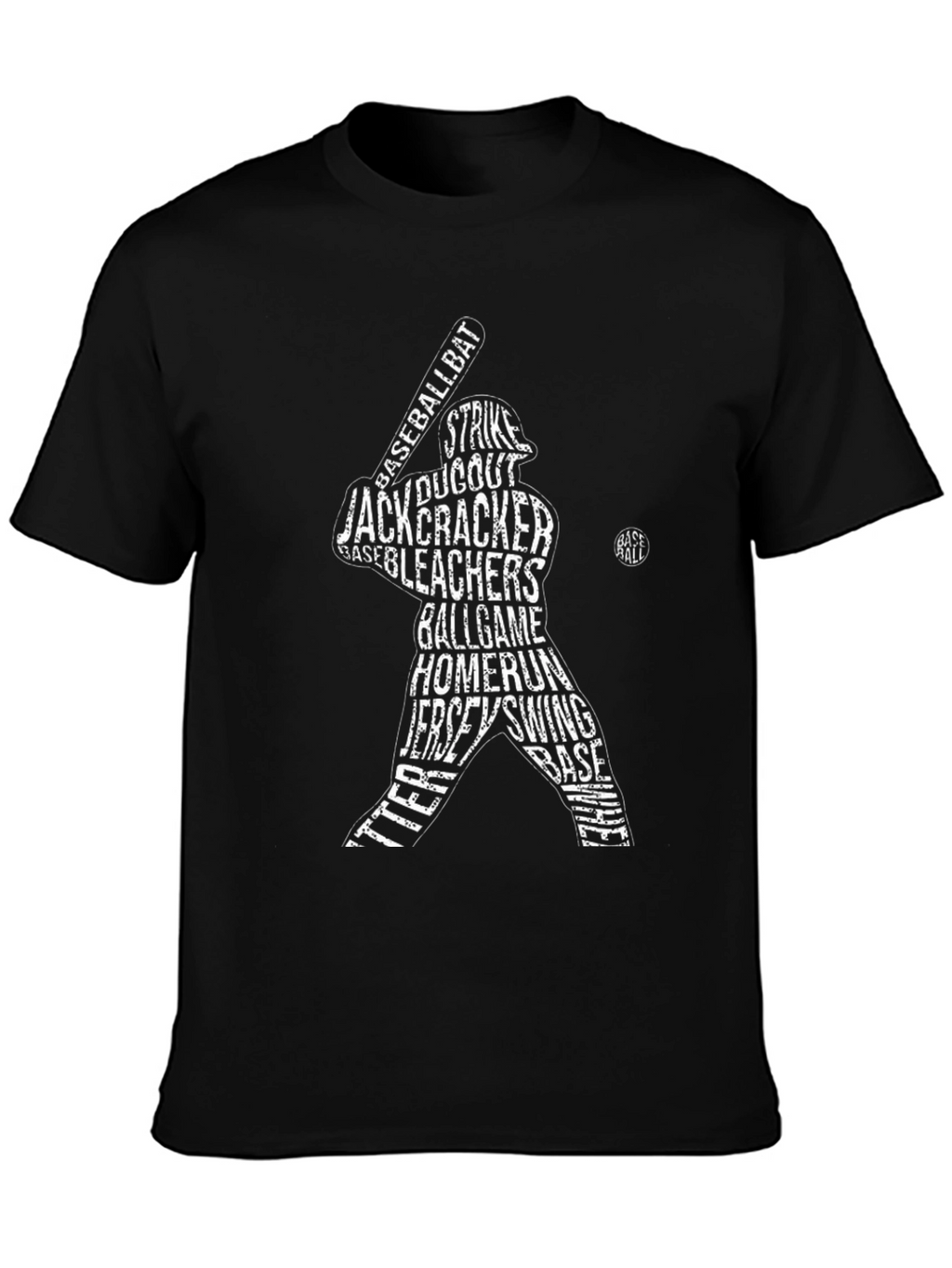 Baseball Word Art Graphic T-Shirt