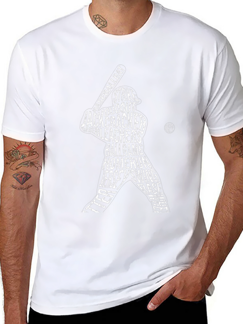 Baseball Word Art Graphic T-Shirt