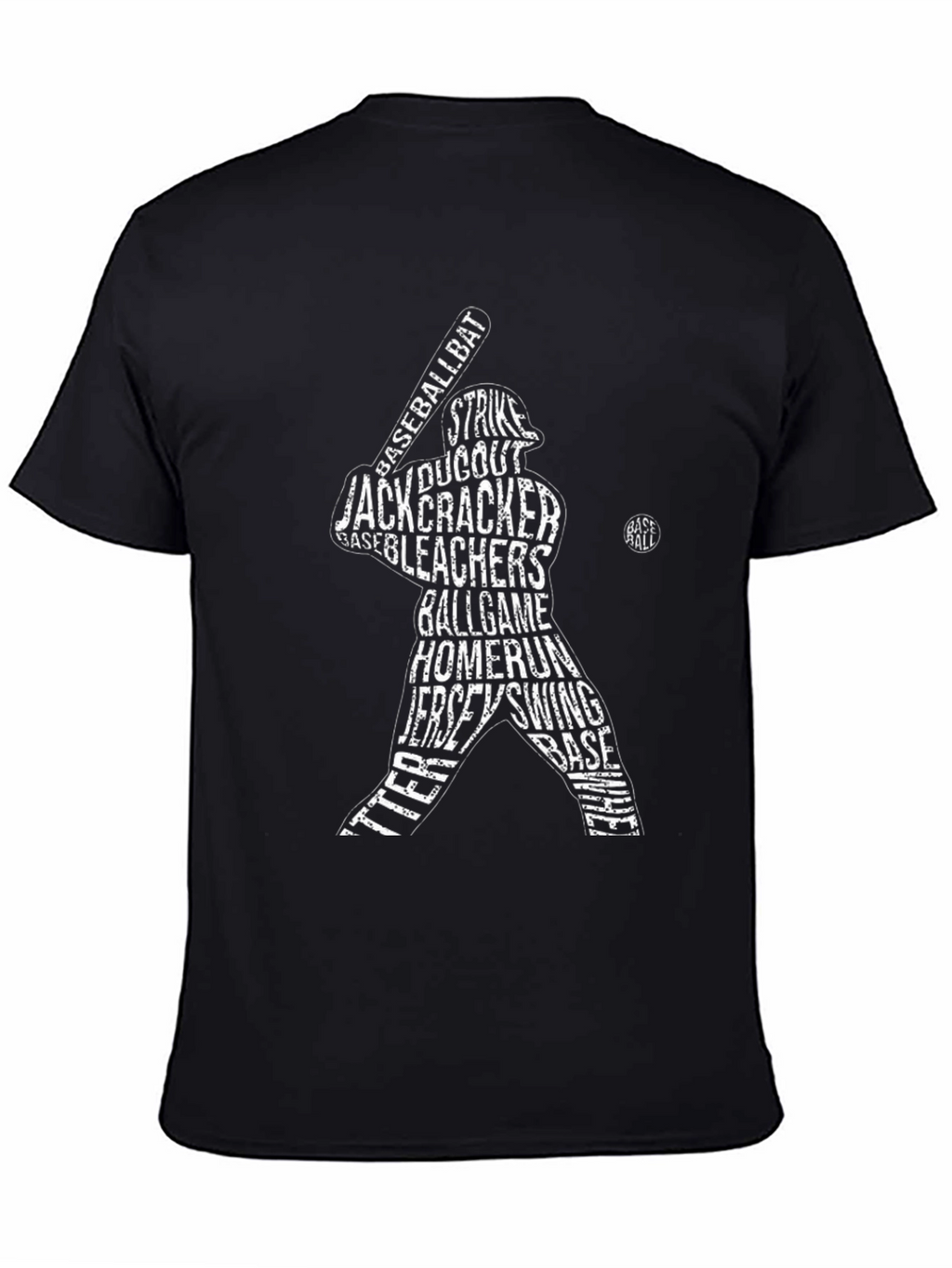Baseball Word Art Graphic T-Shirt