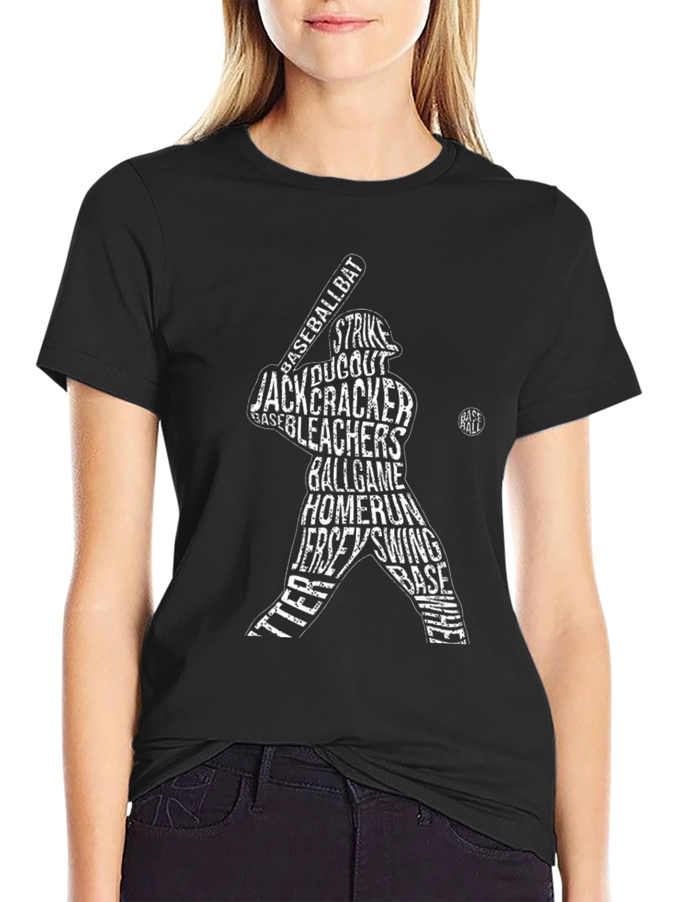 Baseball Word Art Graphic T-Shirt