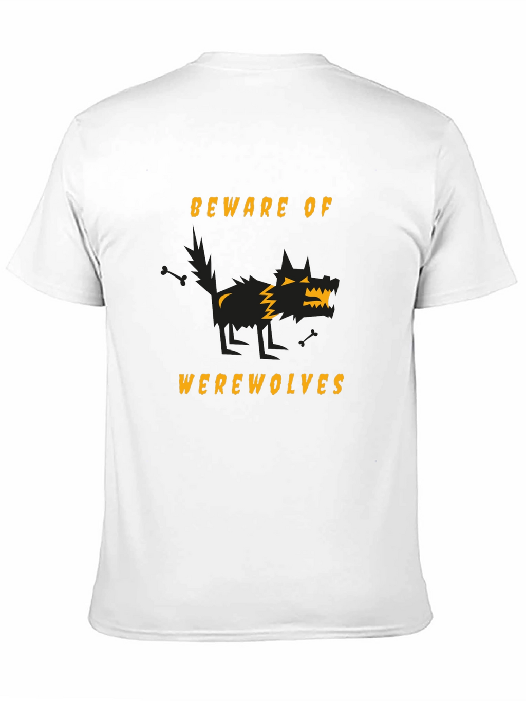 Beware of Werewolves Graphic Tee - Halloween Black T-Shirt