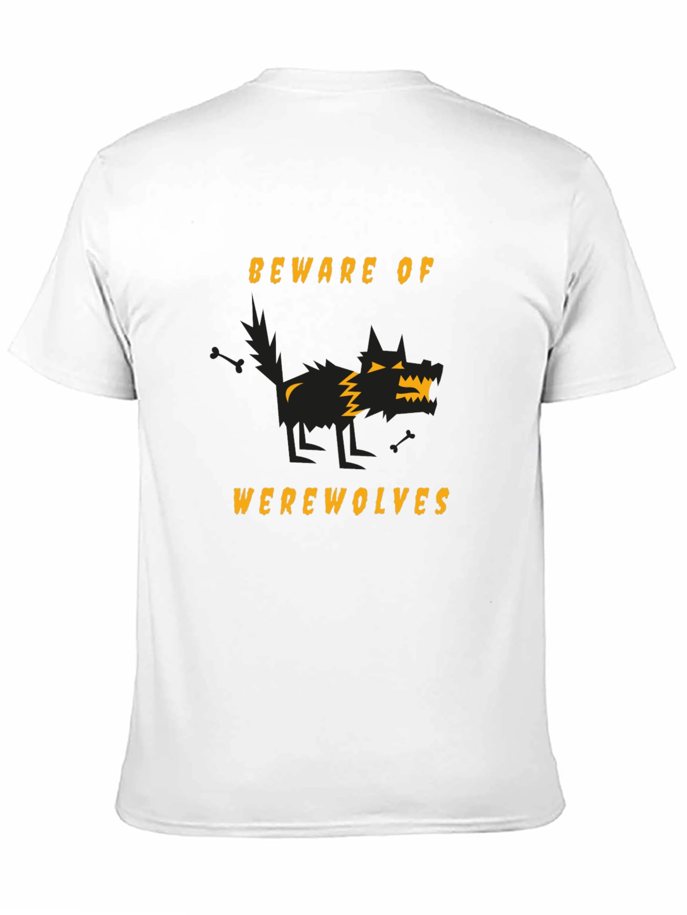 Beware of Werewolves Graphic Tee - Halloween Black T-Shirt