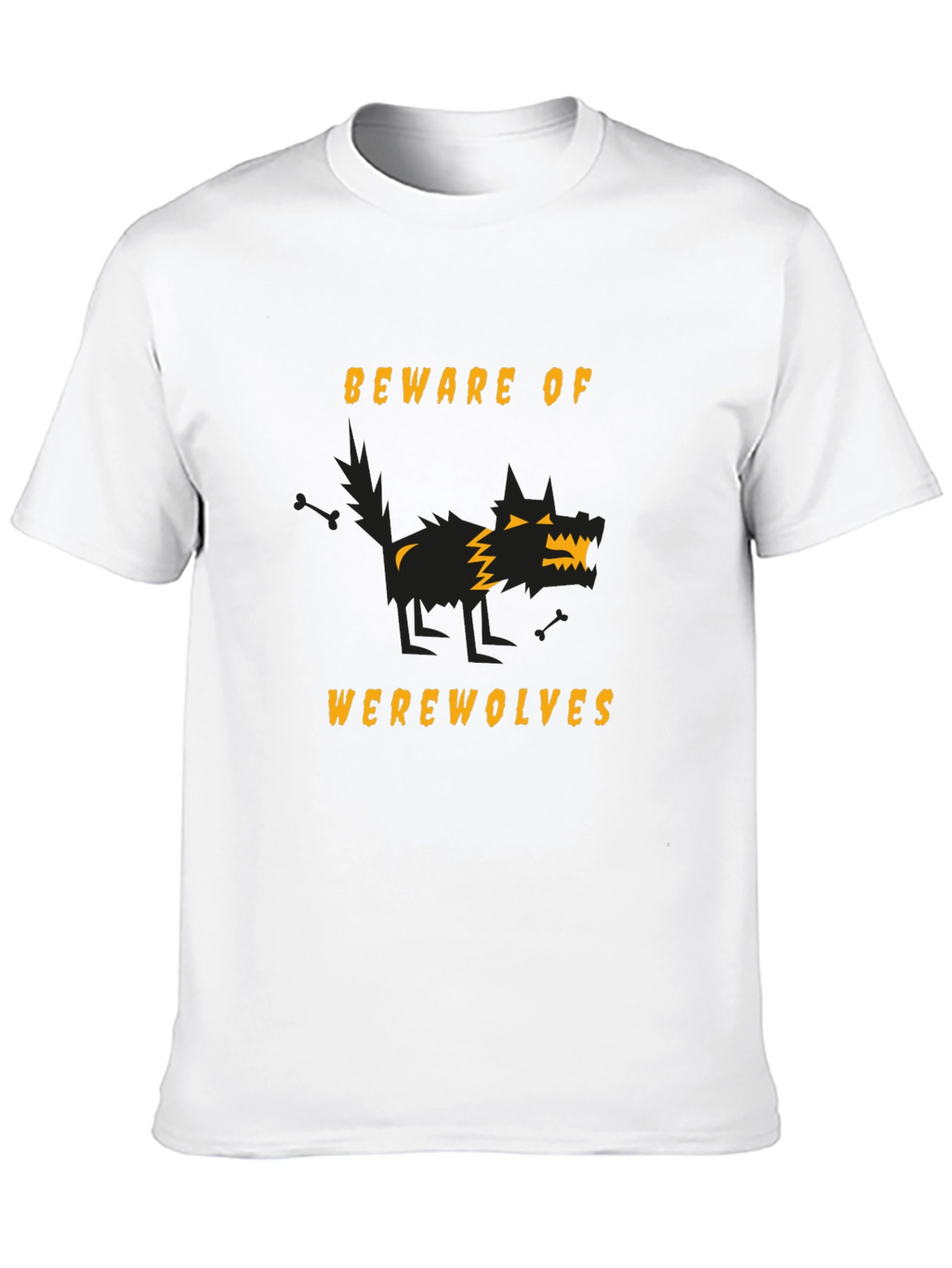 Beware of Werewolves Graphic Tee - Halloween Black T-Shirt