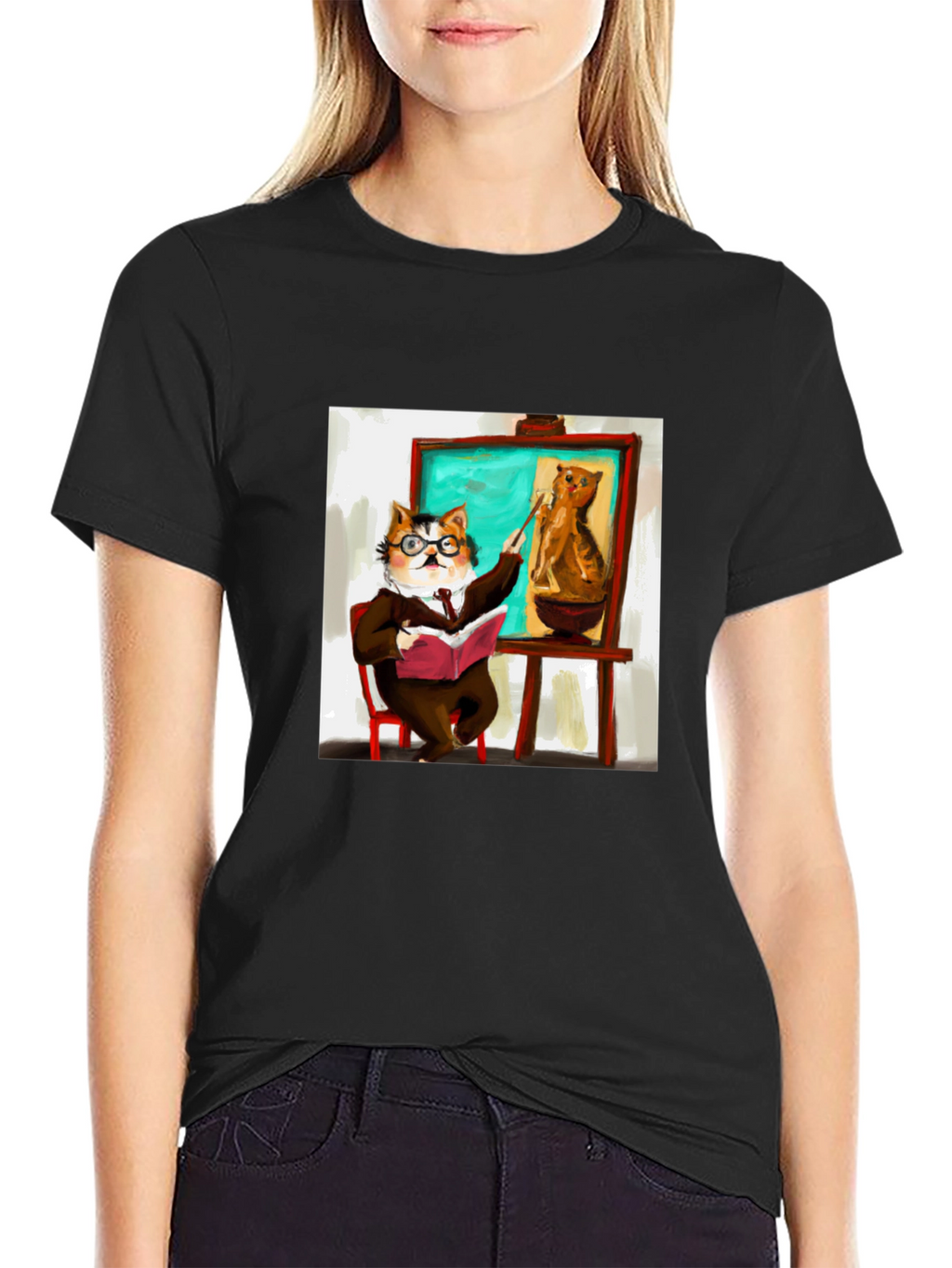 Professor Cat T-Shirt - Funny Feline Teacher Design