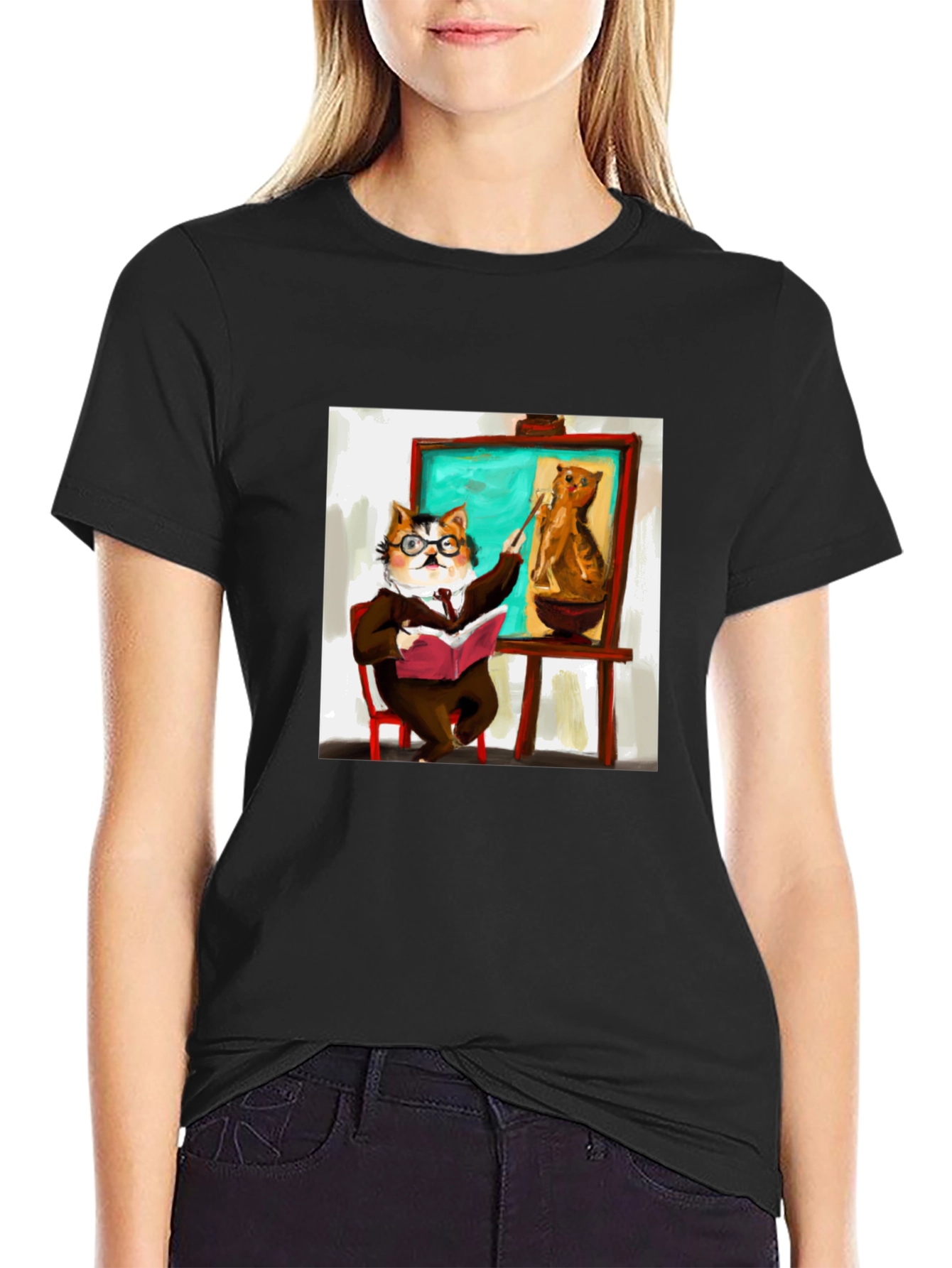 Professor Cat T-Shirt - Funny Feline Teacher Design