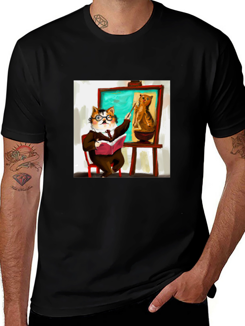 Professor Cat T-Shirt - Funny Feline Teacher Design
