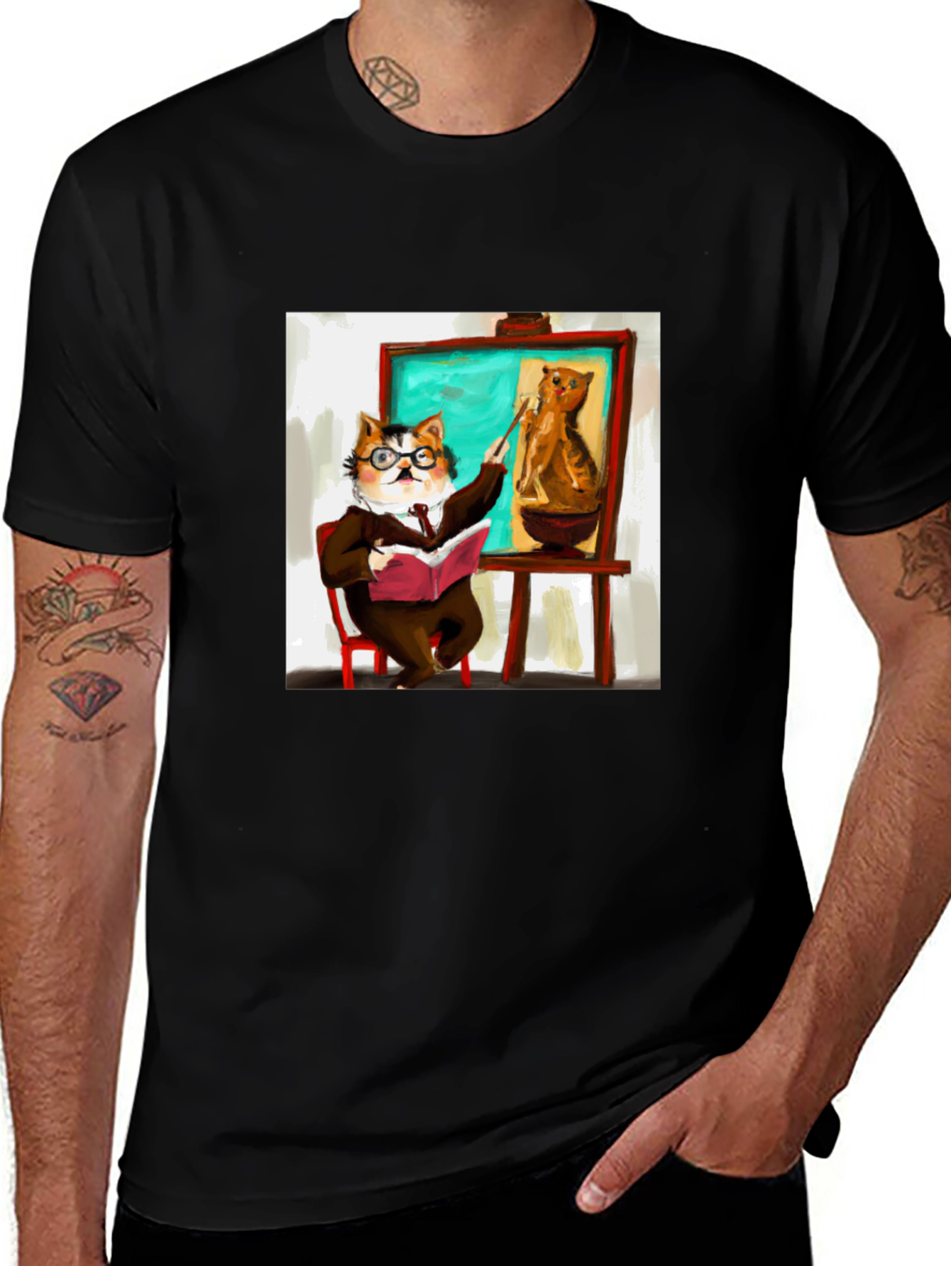 Professor Cat T-Shirt - Funny Feline Teacher Design