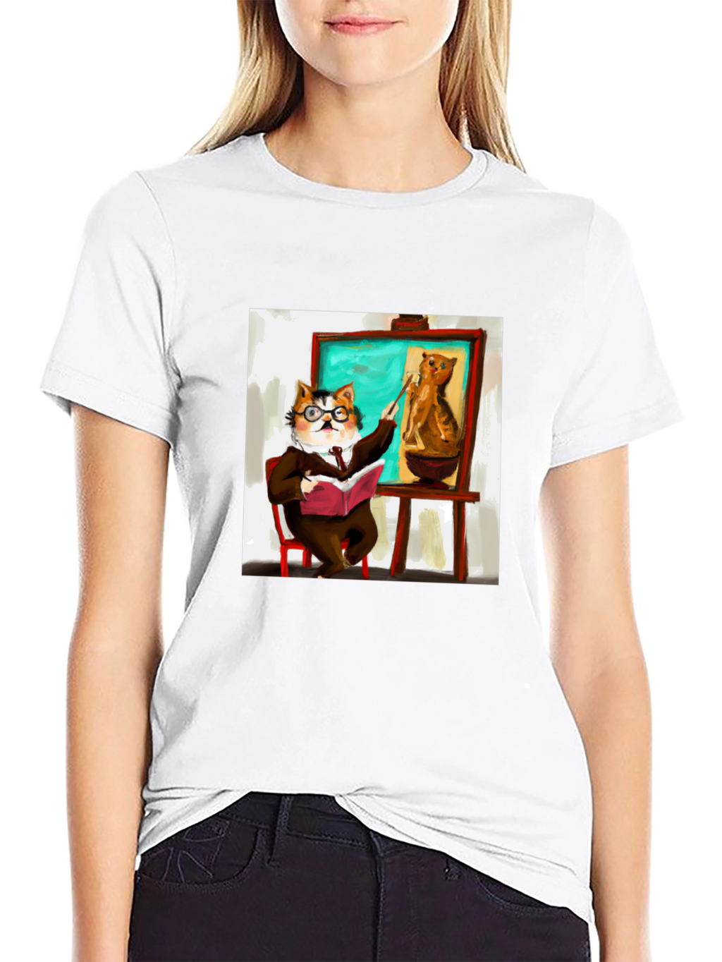 Professor Cat T-Shirt - Funny Feline Teacher Design