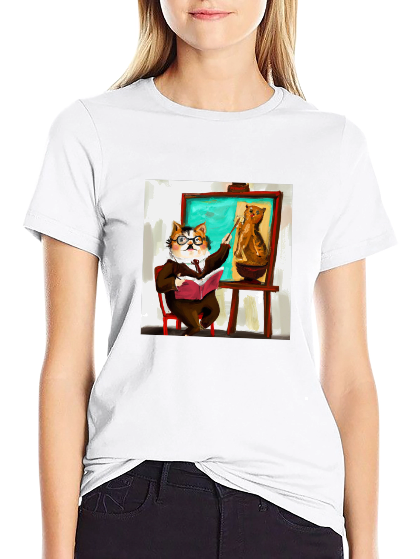 Professor Cat T-Shirt - Funny Feline Teacher Design