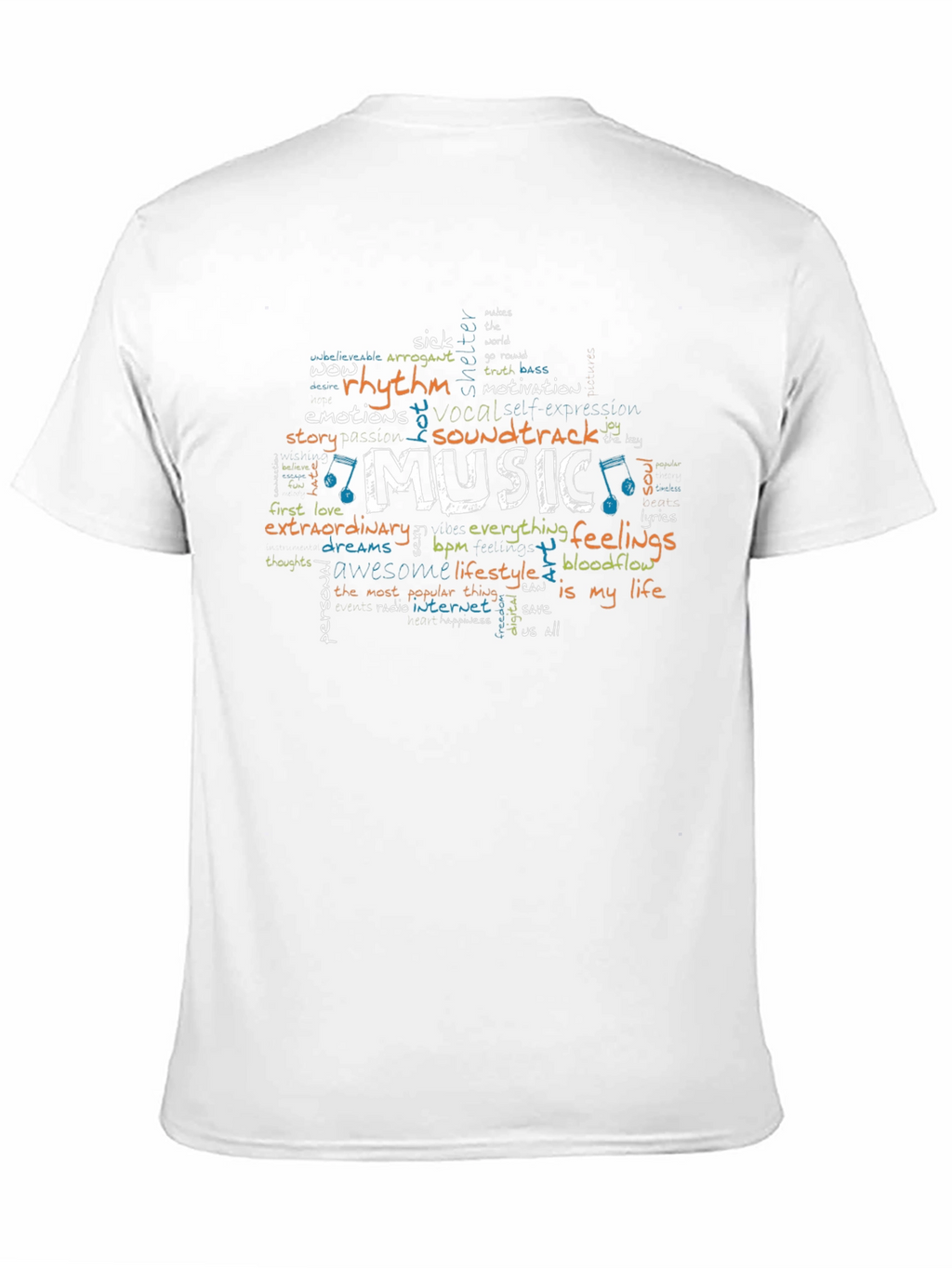Music Word Art Graphic T-Shirt