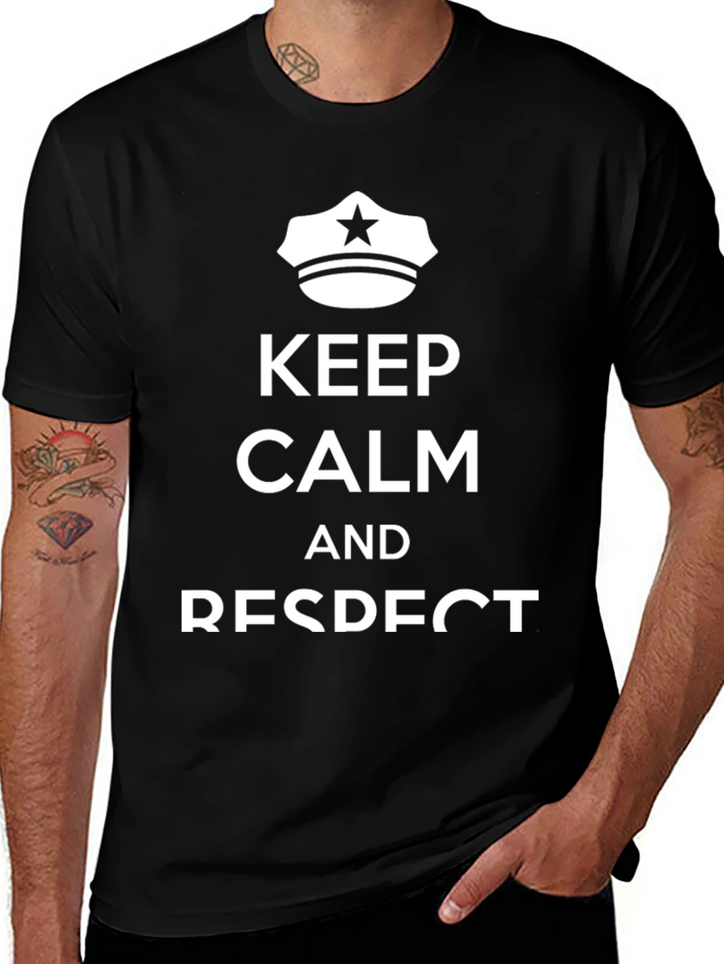 Keep Calm and Respect Police T-Shirt
