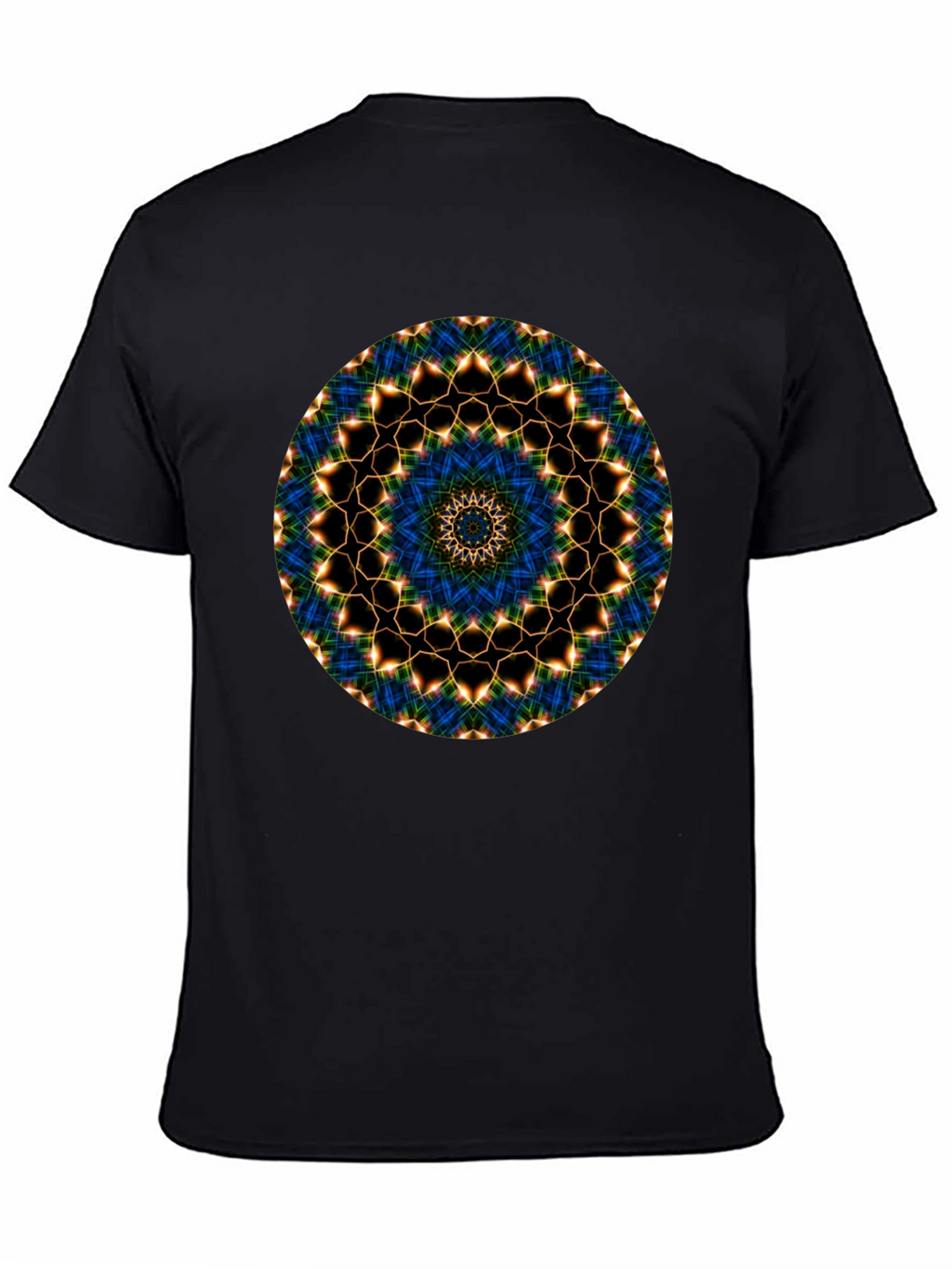 Mandala Graphic Tee - Black Cotton Blend