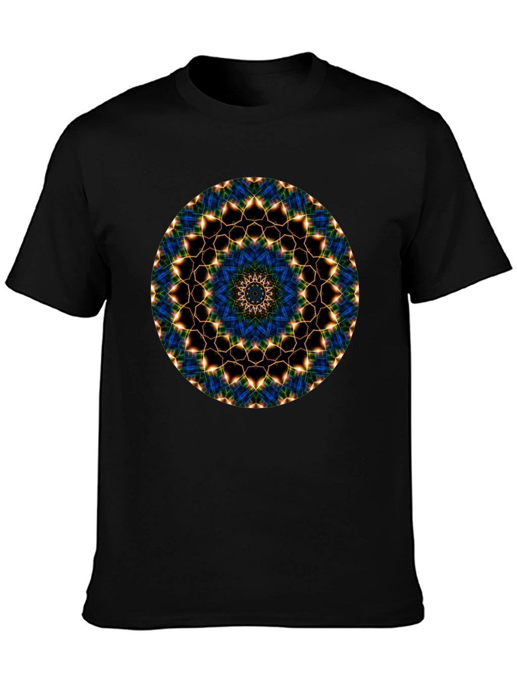 Mandala Graphic Tee - Black Cotton Blend