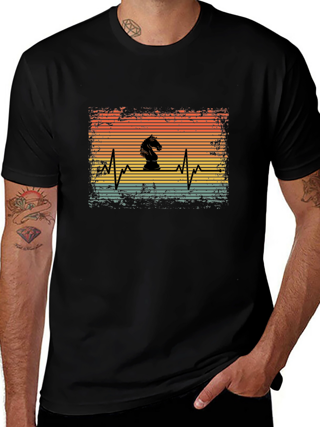 Chess Knight Heartbeat T-Shirt