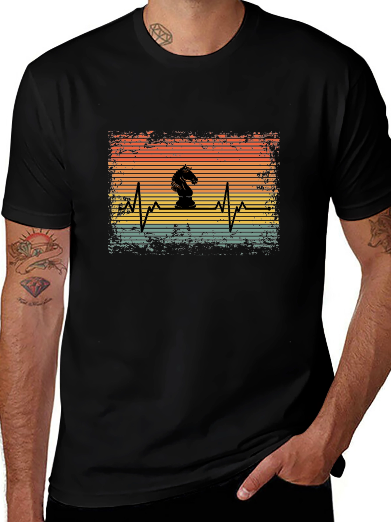 Chess Knight Heartbeat T-Shirt