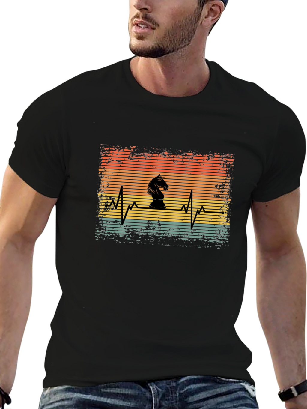Chess Knight Heartbeat T-Shirt