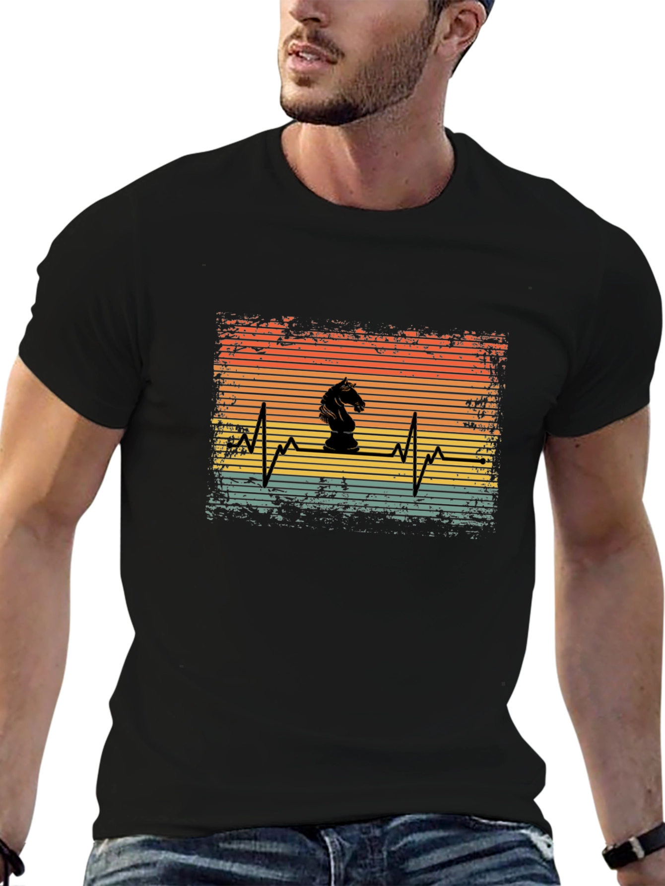 Chess Knight Heartbeat T-Shirt