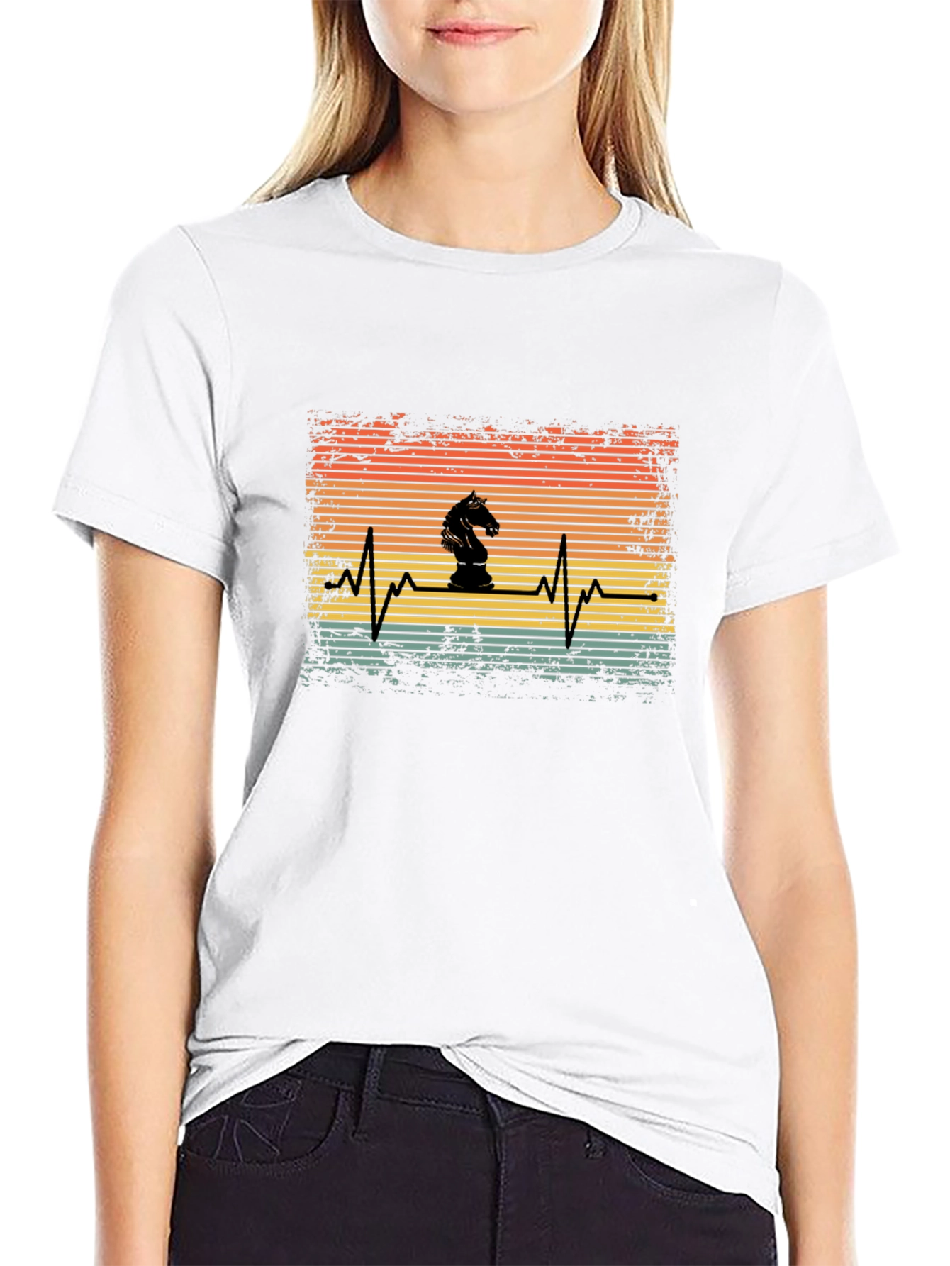Chess Knight Heartbeat T-Shirt
