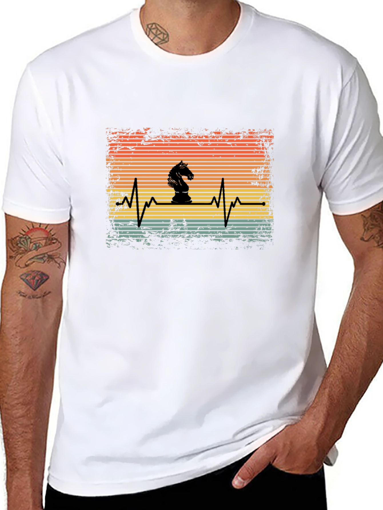 Chess Knight Heartbeat T-Shirt
