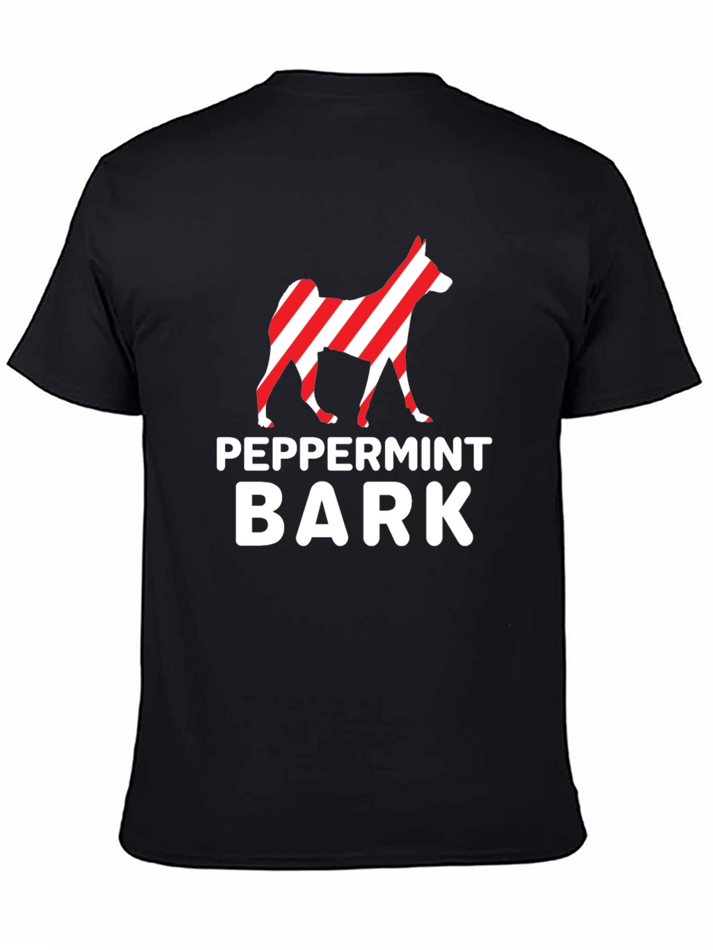 Peppermint Bark Dog Graphic Tee - Black