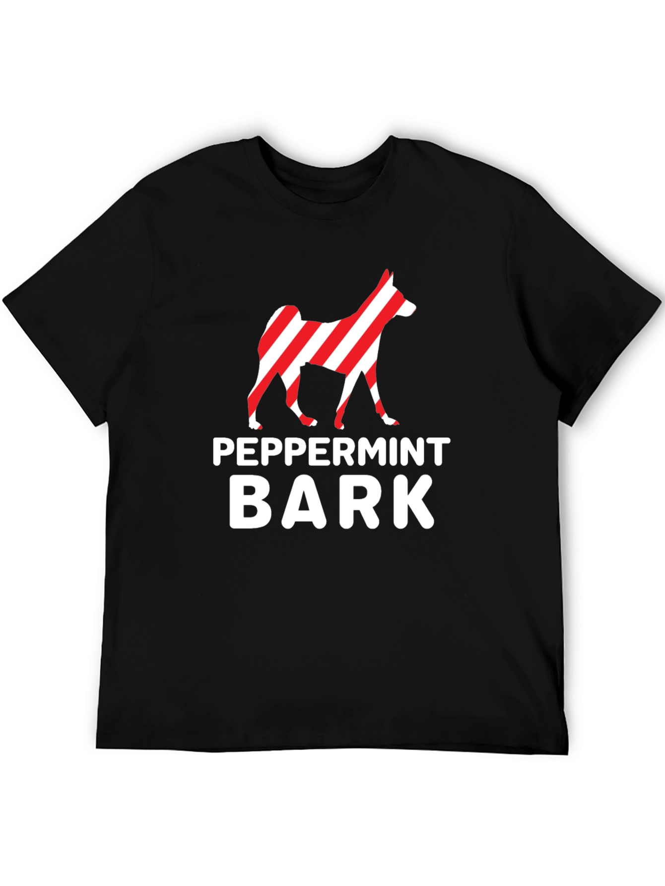 Peppermint Bark Dog Graphic Tee - Black