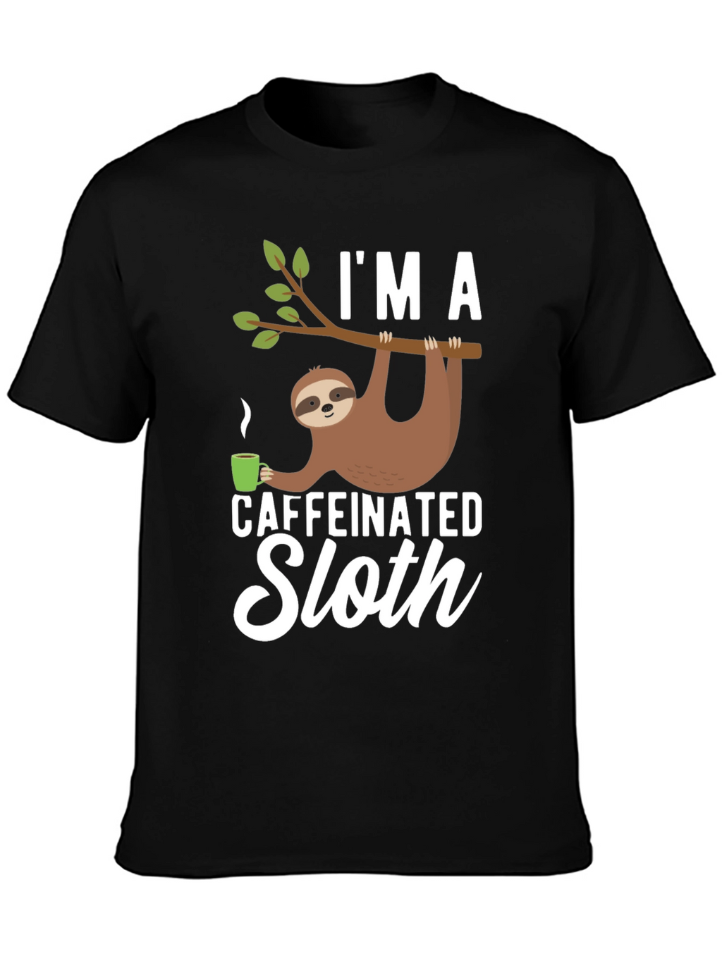 Caffeinated Sloth T-Shirt - Funny Graphic Tee