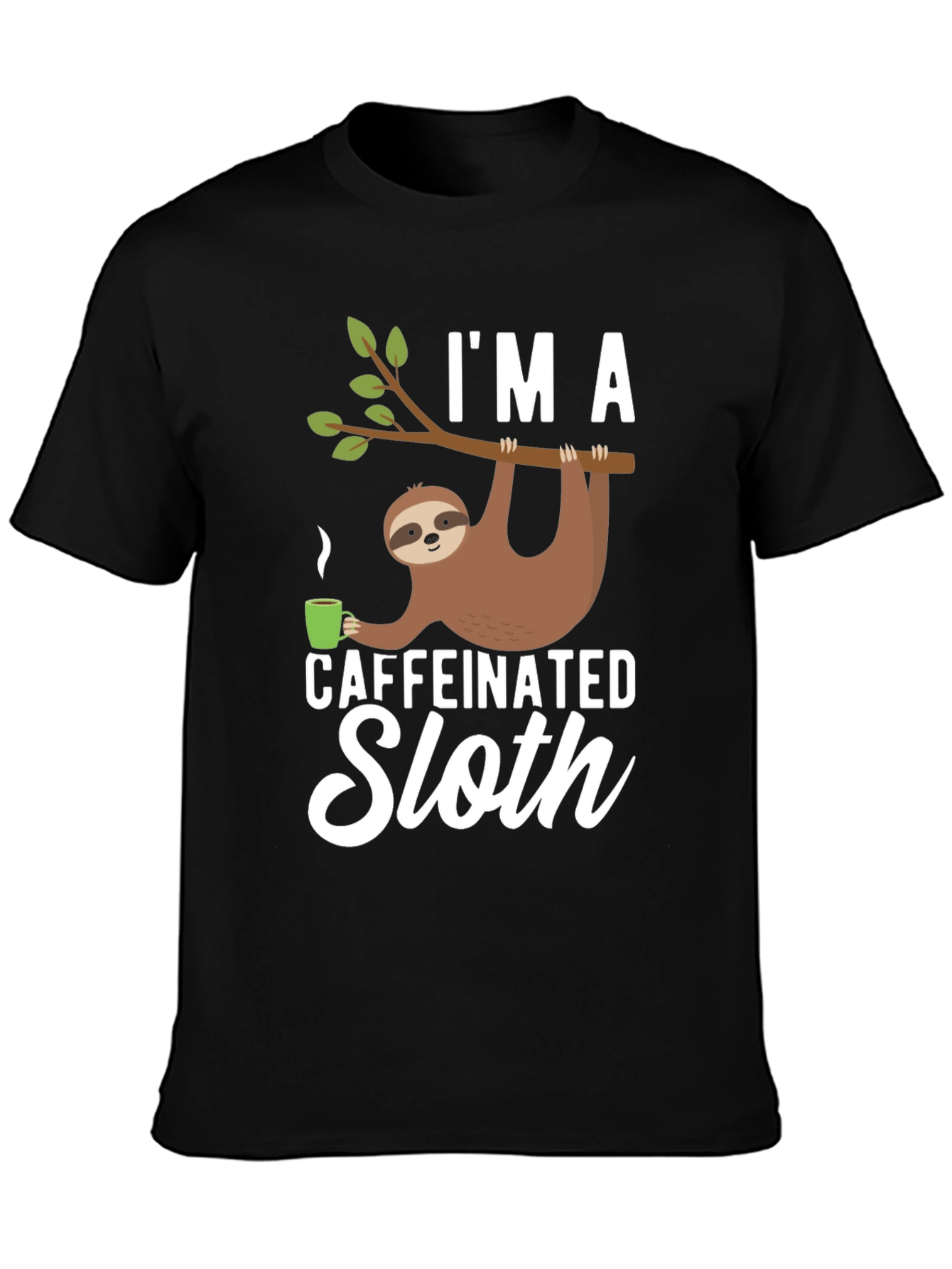 Caffeinated Sloth T-Shirt - Funny Graphic Tee