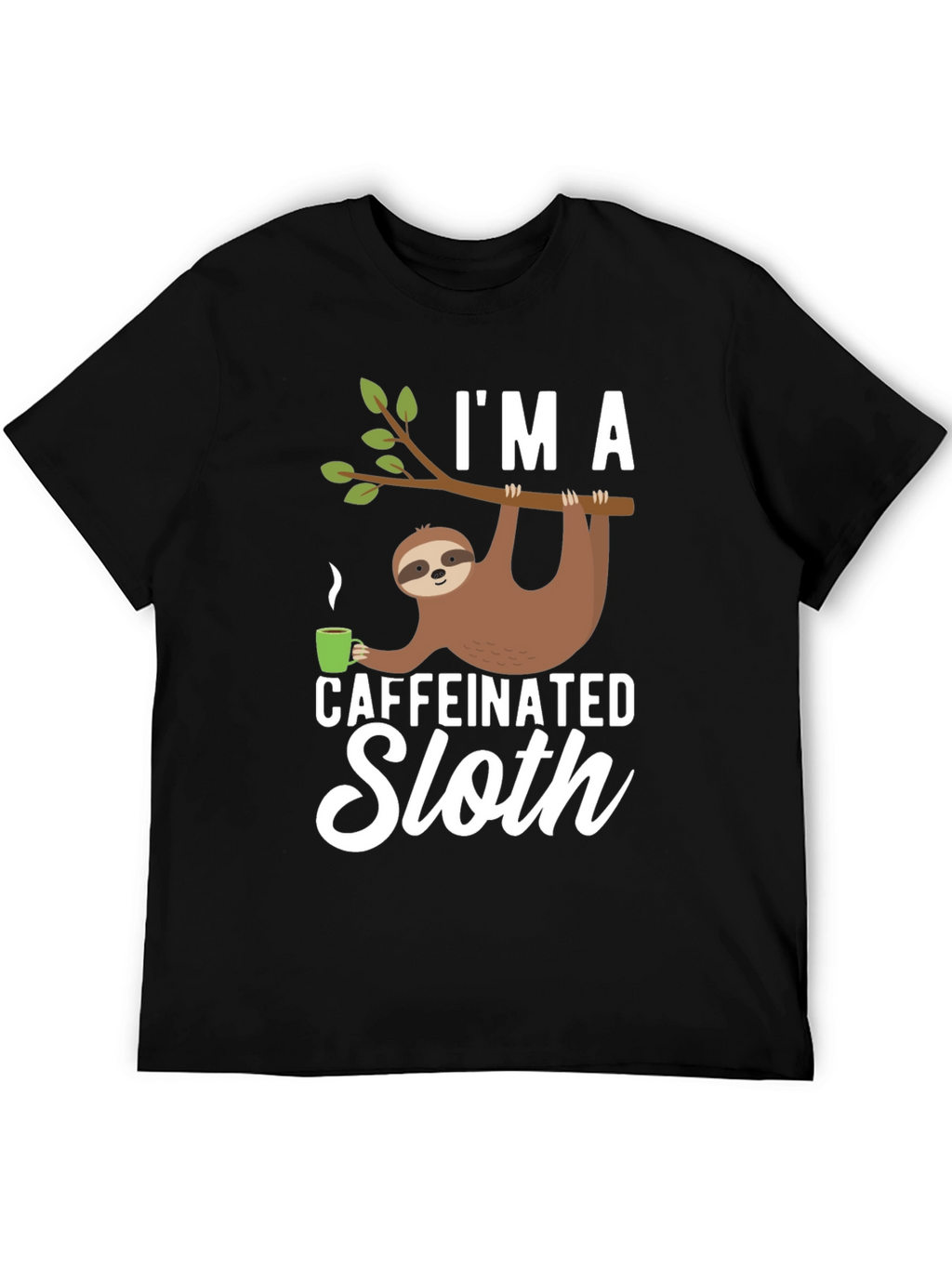 Caffeinated Sloth T-Shirt - Funny Graphic Tee