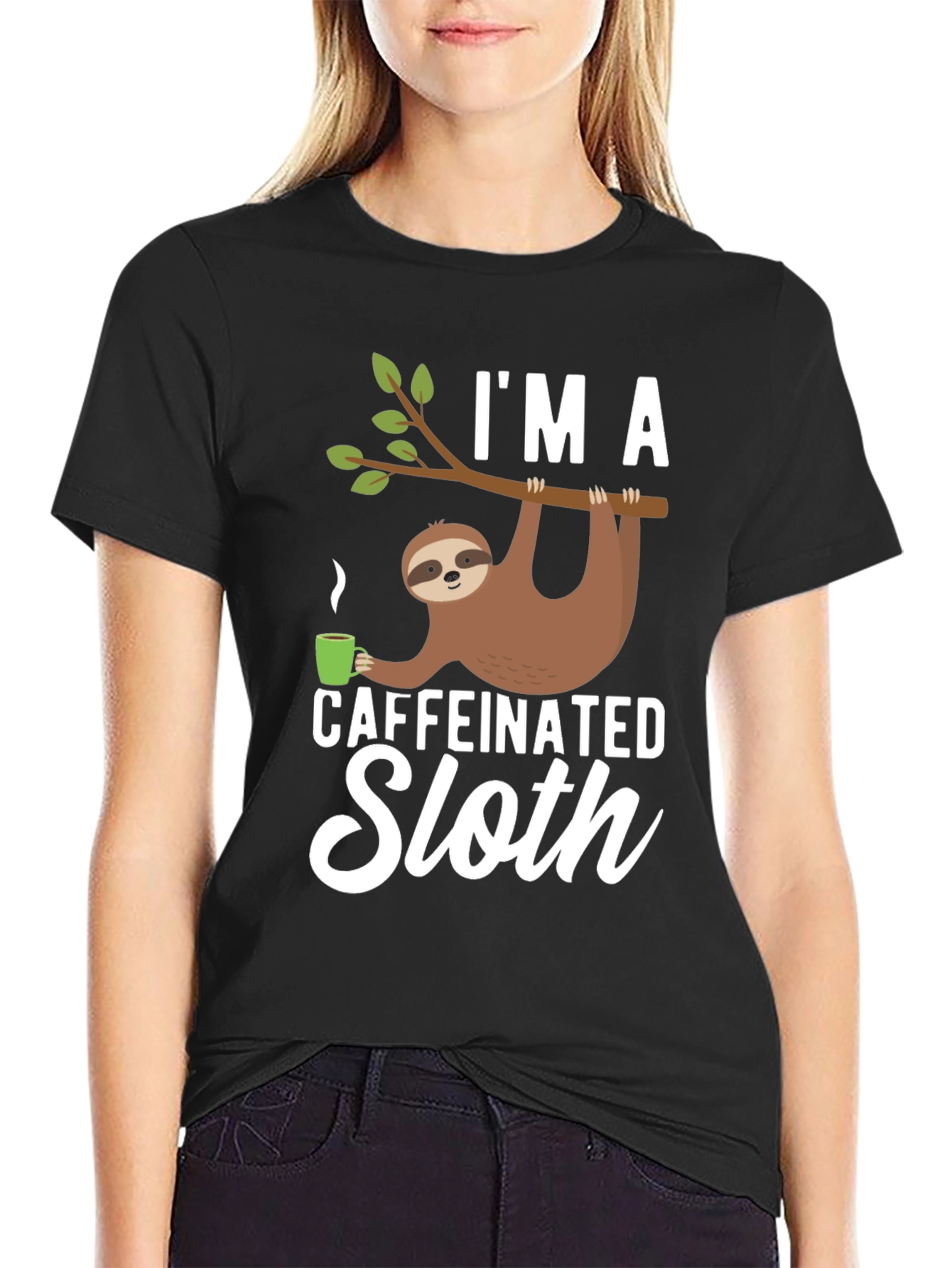 Caffeinated Sloth T-Shirt - Funny Graphic Tee