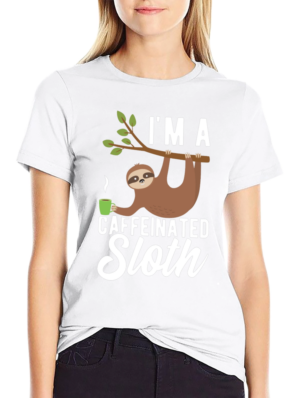Caffeinated Sloth T-Shirt - Funny Graphic Tee