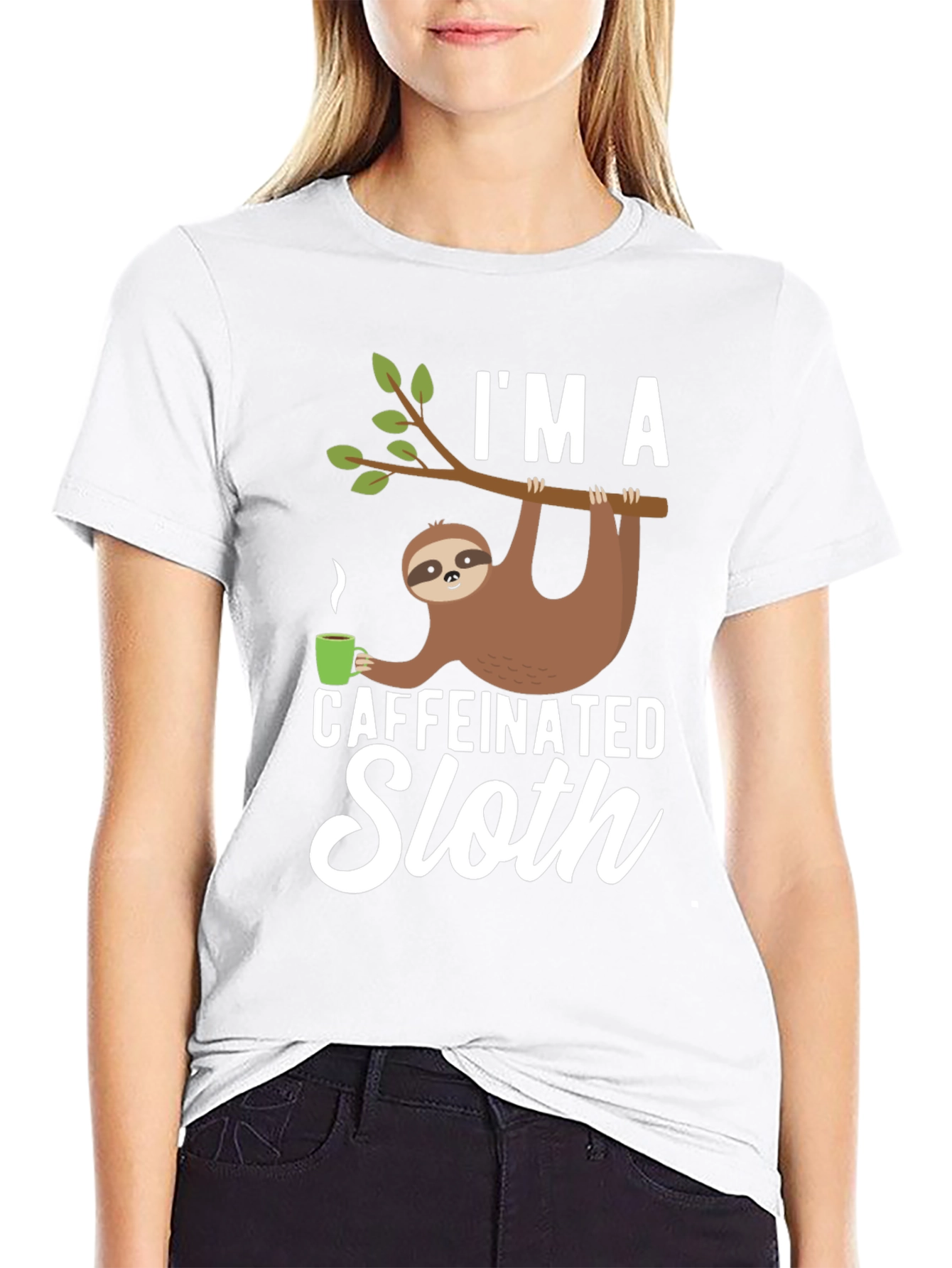 Caffeinated Sloth T-Shirt - Funny Graphic Tee