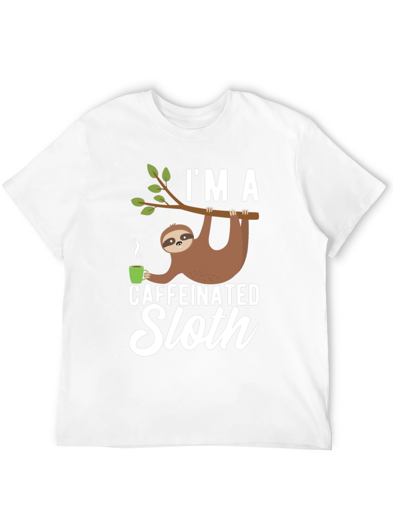 Caffeinated Sloth T-Shirt - Funny Graphic Tee