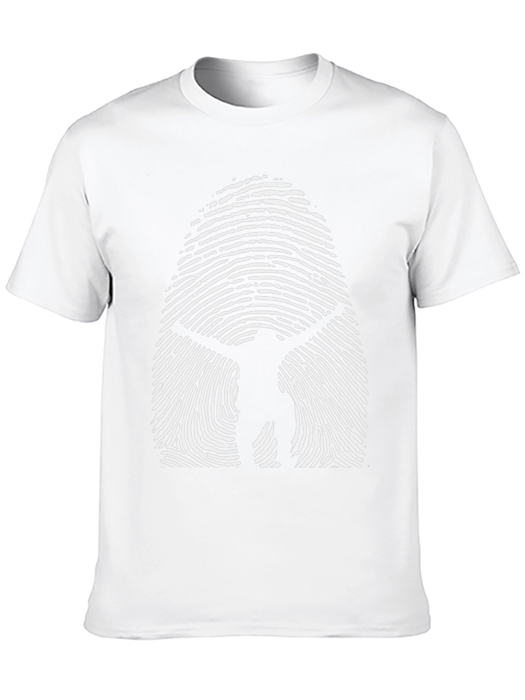 Vitruvian Man Fingerprint Graphic T-Shirt