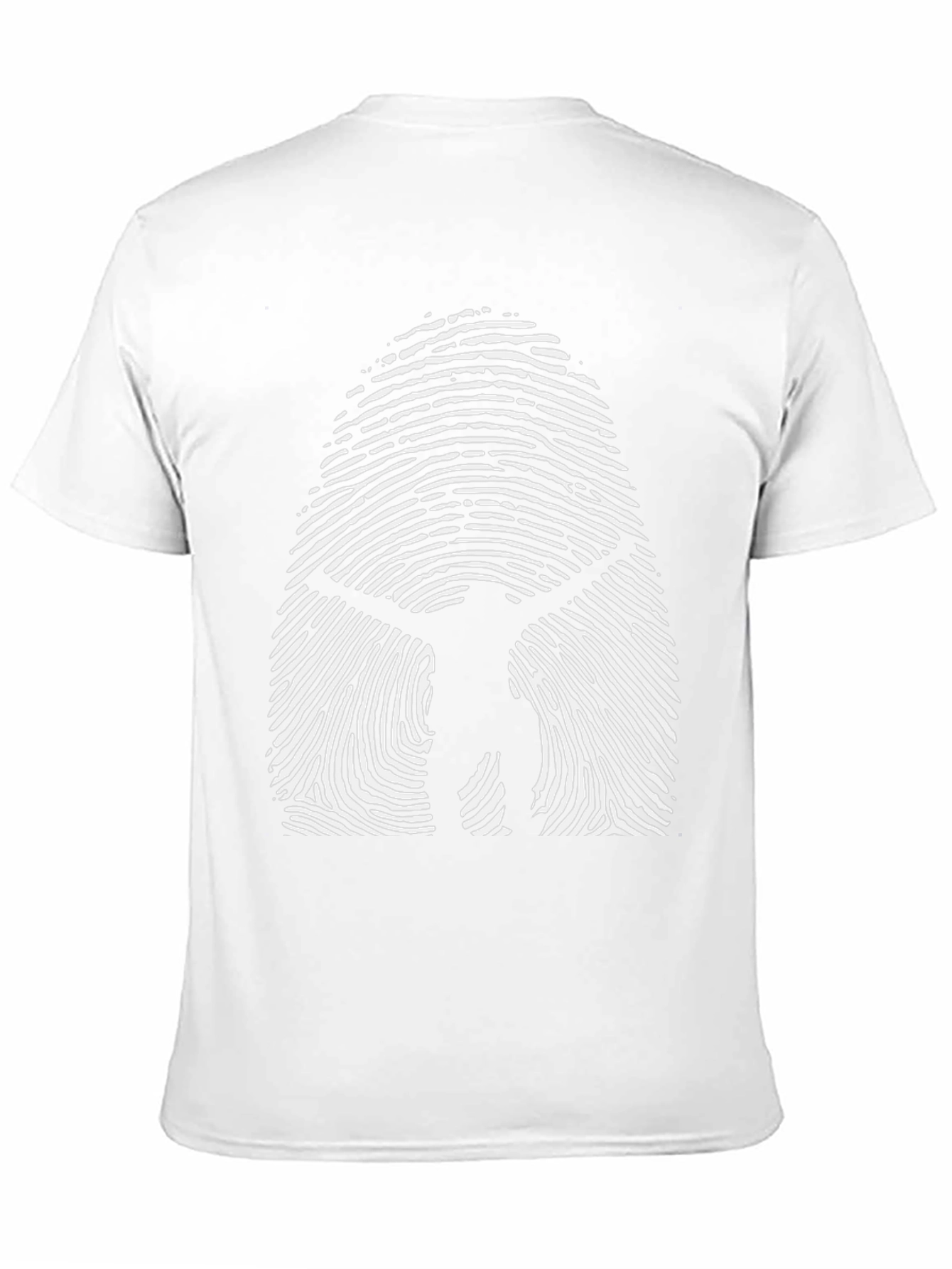Vitruvian Man Fingerprint Graphic T-Shirt