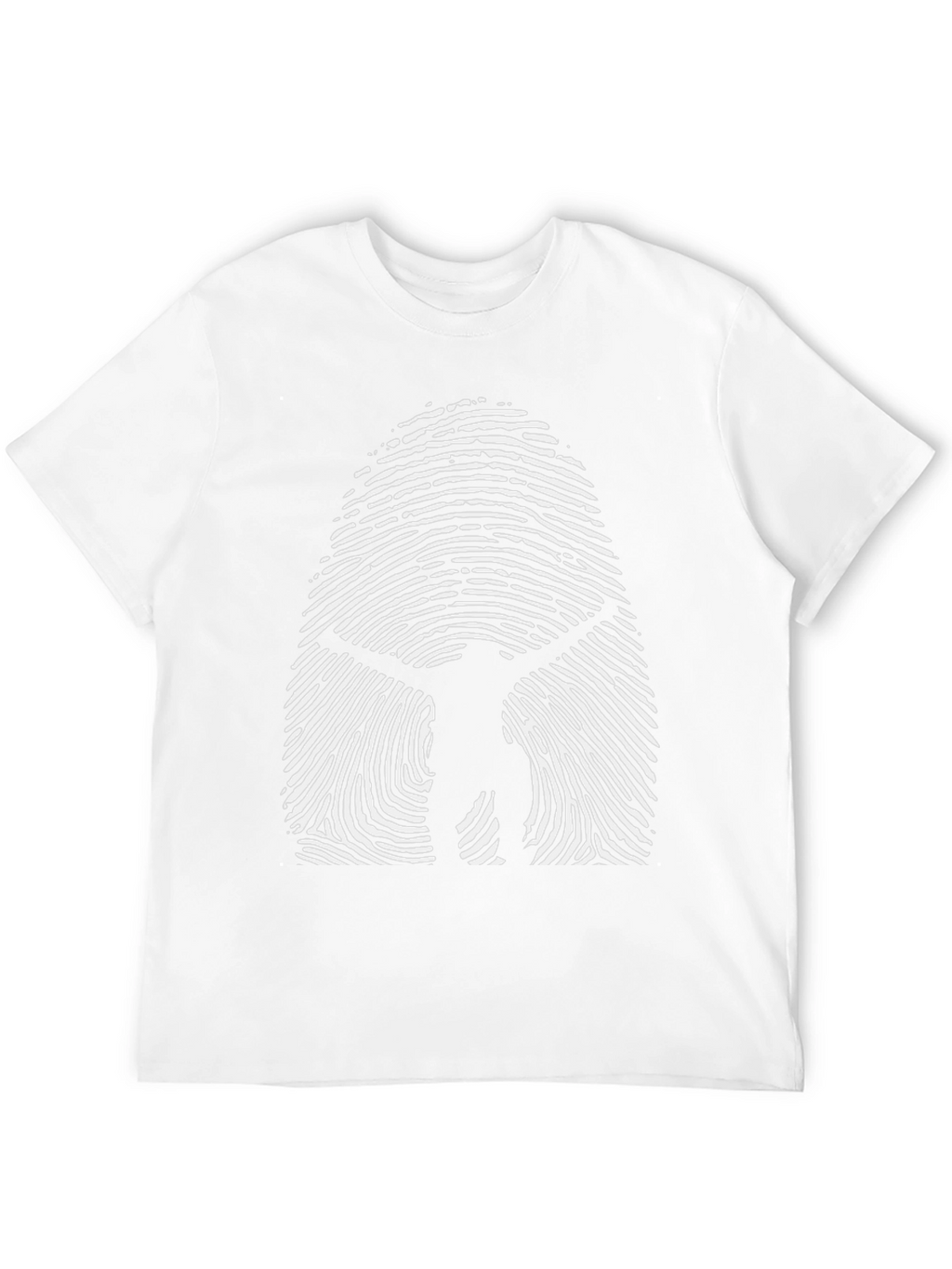 Vitruvian Man Fingerprint Graphic T-Shirt