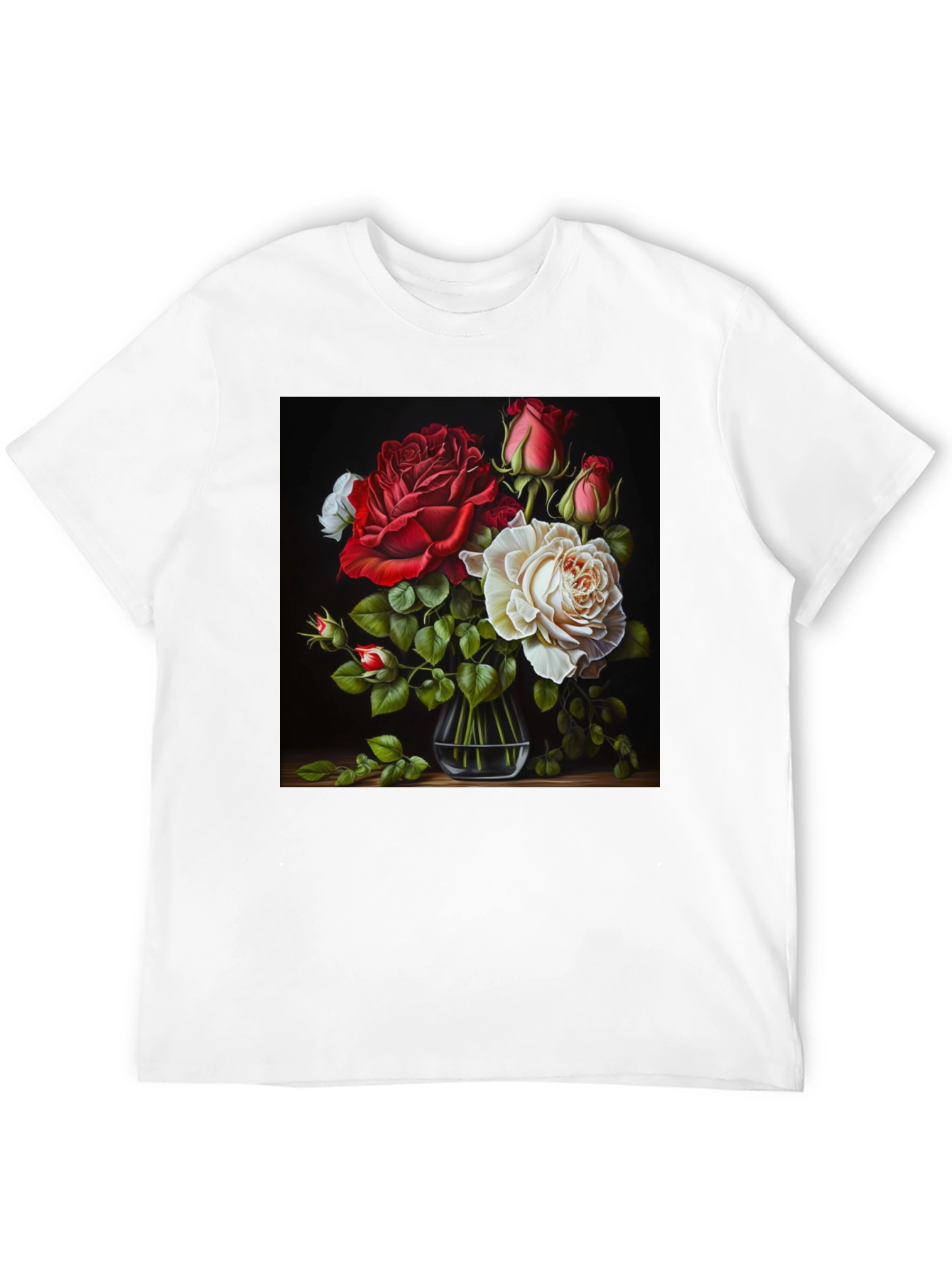 Floral Roses Graphic Tee - Stylish & Unique Design