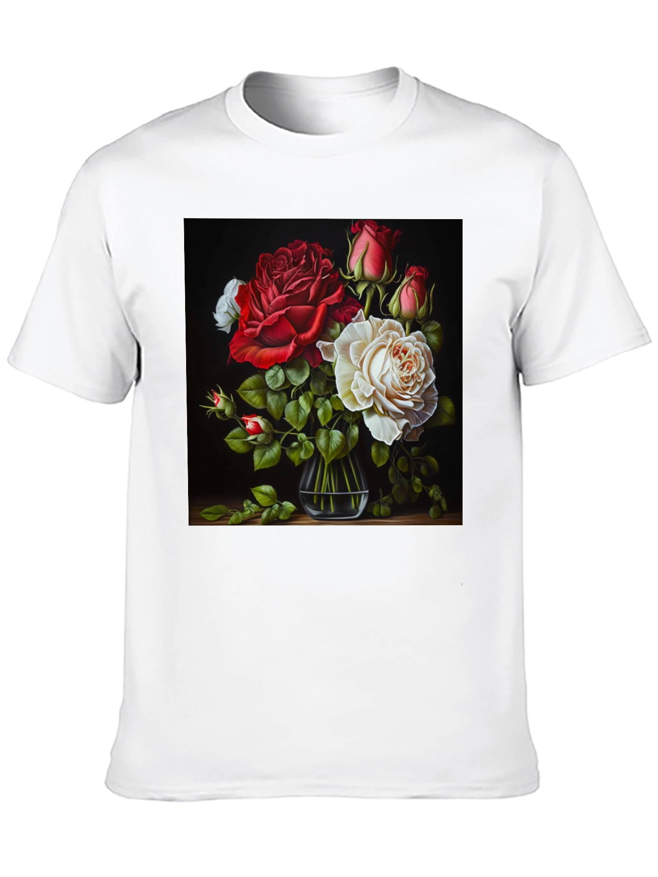 Floral Roses Graphic Tee - Stylish & Unique Design
