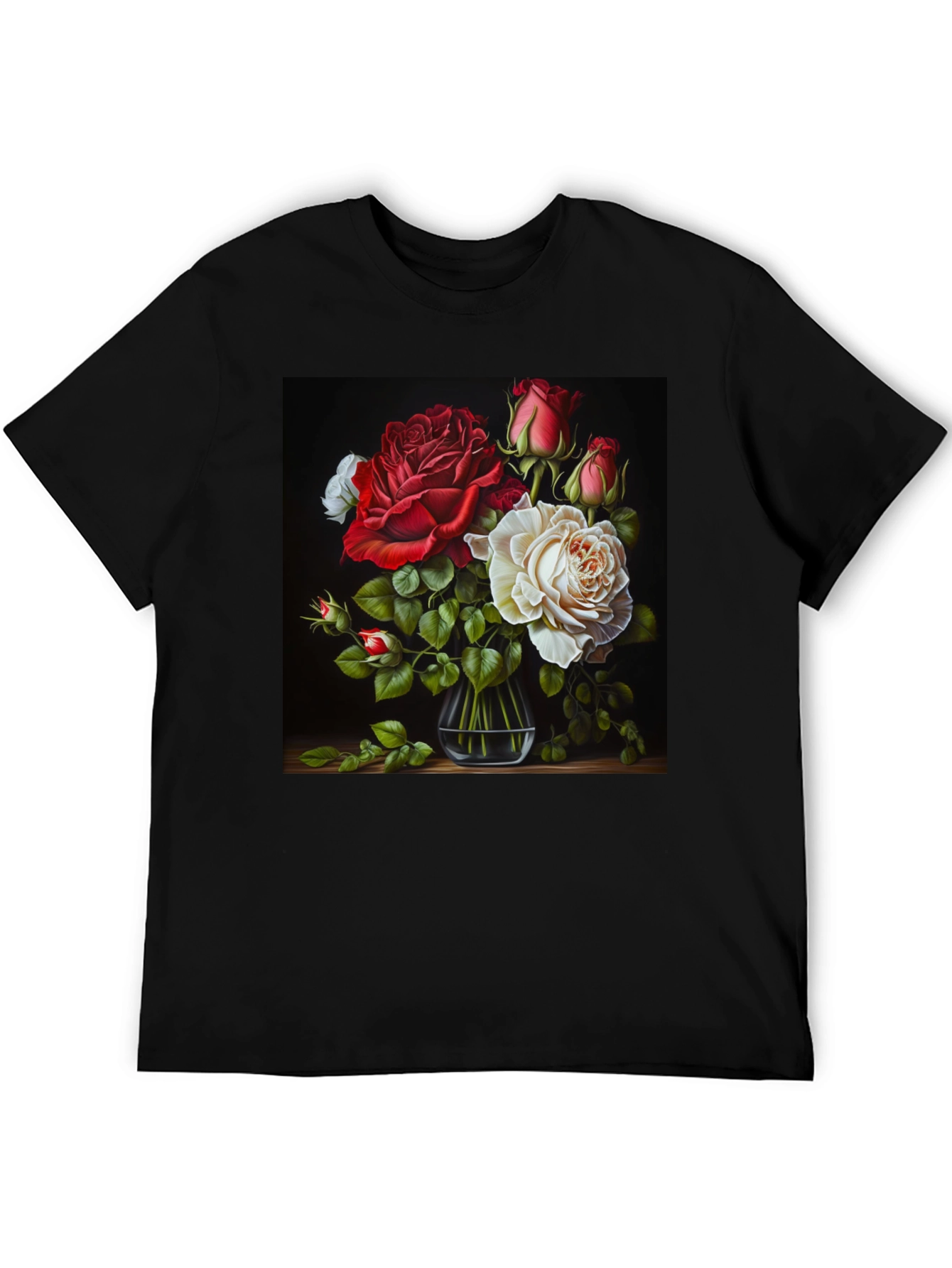Floral Roses Graphic Tee - Stylish & Unique Design