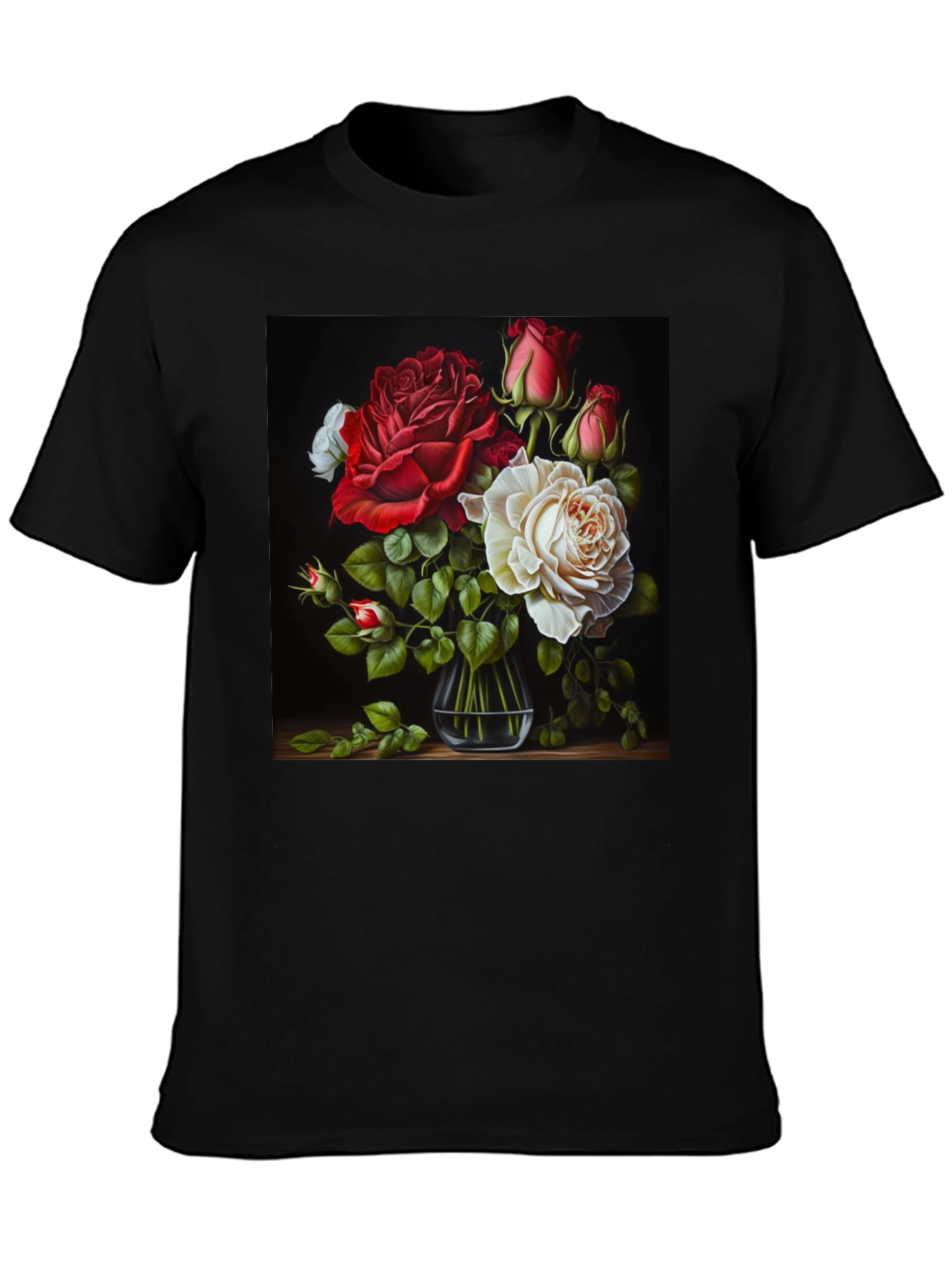 Floral Roses Graphic Tee - Stylish & Unique Design
