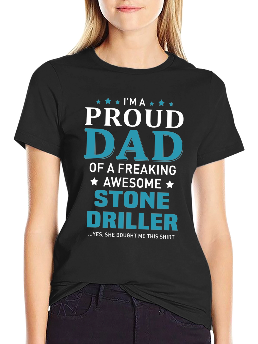 Proud Dad Stone Driller Graphic T-Shirt