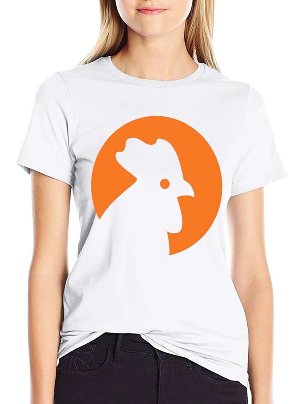 Rooster Silhouette T-Shirt - Modern Graphic Tee